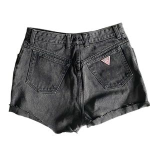 vintage guess by georges marciano dark wash high waisted denim shorts